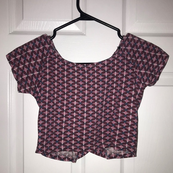 tight pink and purple crop top - Picture 1 of 6